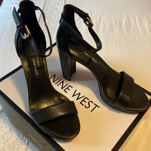 Nine West Black Hugh heel Sandals